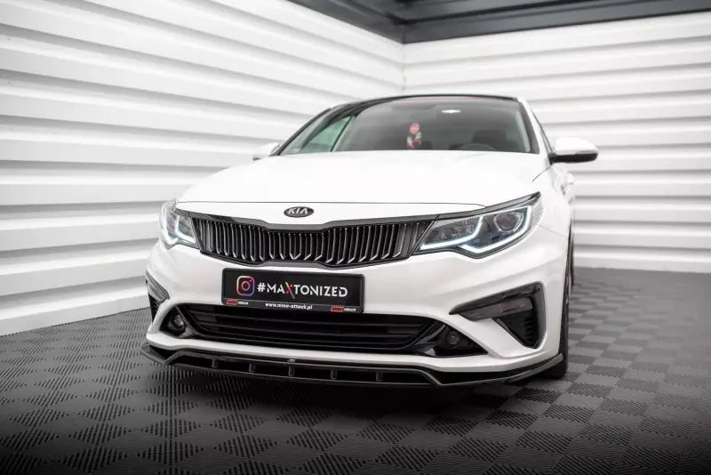 Maxton Design Frontlippe V.1 für Kia Optima Mk4 Facelift Hochglanz schwarz – Ansicht 1