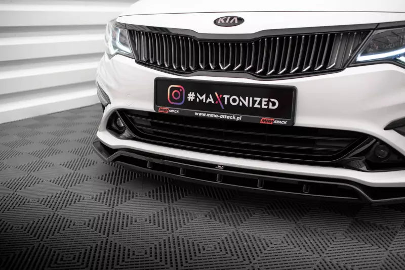 Maxton Design Frontlippe V.1 für Kia Optima Mk4 Facelift Hochglanz schwarz – Ansicht 3