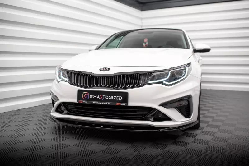 Maxton Design Frontlippe V.2 für Kia Optima Mk4 Facelift Hochglanz schwarz – Ansicht 1