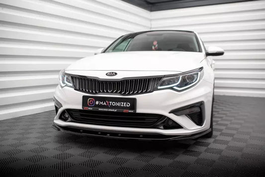 Maxton Design Frontlippe V.2 für Kia Optima Mk4 Facelift Hochglanz schwarz – Ansicht 1