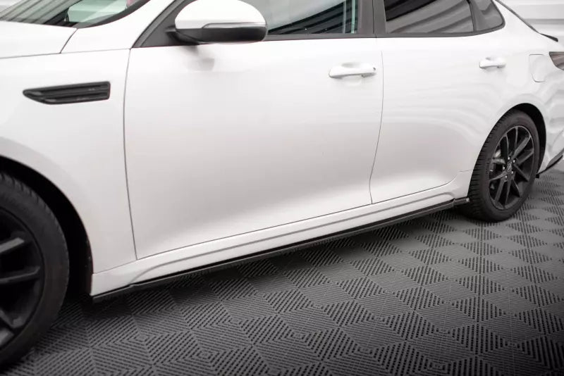 Maxton Design Seitenschweller (Paar) für Kia Optima Mk4 Facelift Hochglanz schwarz – Ansicht 1