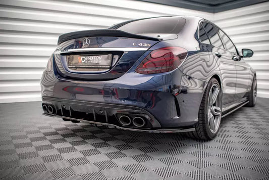 Maxton Design Heckdiffusor DTM Look für Mercedes-AMG C 43 Limousine W205 Facelift Hochglanz schwarz – Ansicht 1