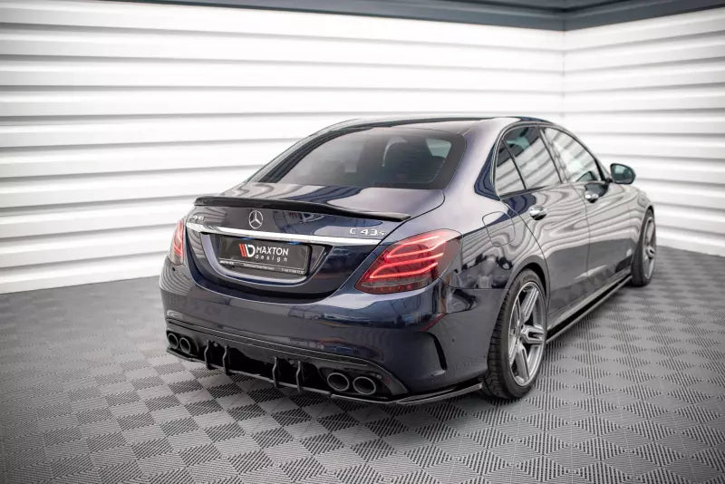 Maxton Design Diffusor Flaps V.2 für Mercedes AMG C 43 Limousine W205 Facelift Hochglanz schwarz – Ansicht 1