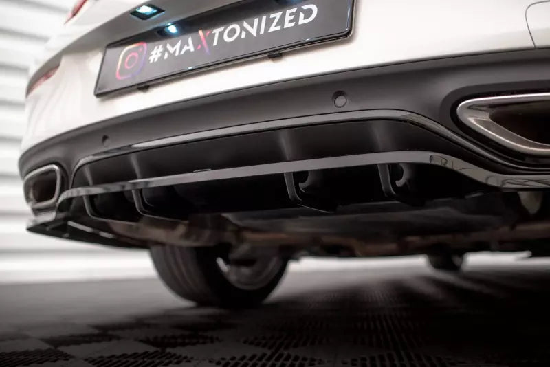 Maxton Design Heckdiffusor DTM Look für Mercedes-Benz C Coupe AMG-Line C205 Facelift Hochglanz schwarz – Ansicht 2