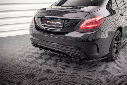 Maxton Design Heckdiffusor DTM Look für Mercedes-Benz C AMG-Line W205 Facelift Hochglanz schwarz – Ansicht 1