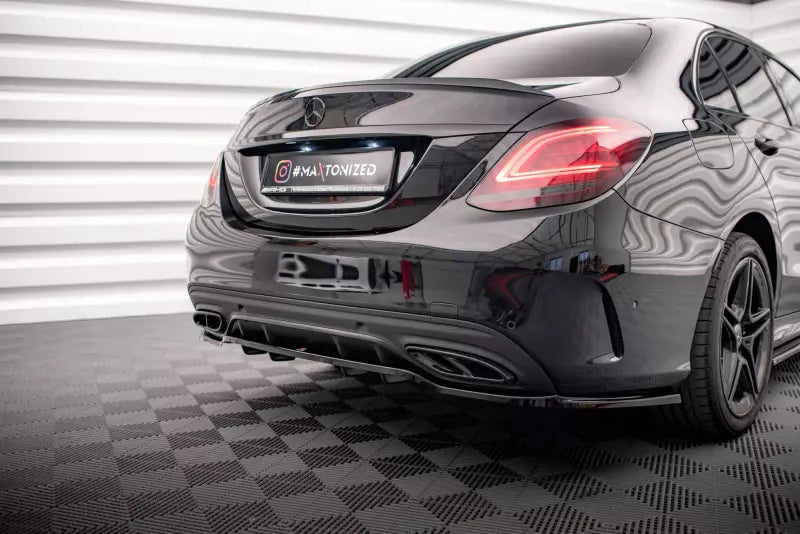 Maxton Design Heckdiffusor DTM Look für Mercedes-Benz C AMG-Line W205 Facelift Hochglanz schwarz – Ansicht 2