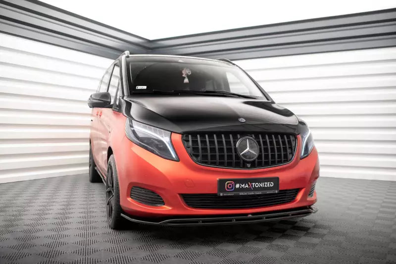 Maxton Design Frontlippe V.4 für Mercedes-Benz V-Klasse W447 Hochglanz schwarz – Ansicht 1