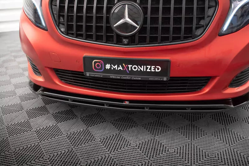Maxton Design Frontlippe V.4 für Mercedes-Benz V-Klasse W447 Hochglanz schwarz – Ansicht 3