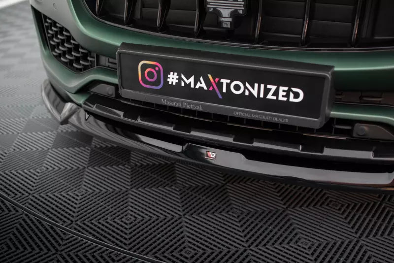 Maxton Design Frontlippe V.1 für Maserati Levante Mk1 Hochglanz schwarz – Ansicht 3