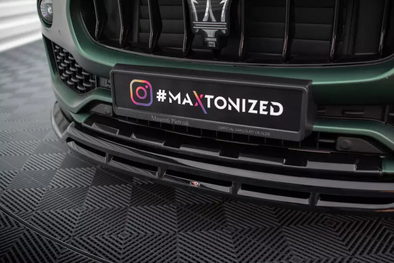 Maxton Design Frontlippe V.2 für Maserati Levante Mk1 Hochglanz schwarz – Ansicht 3