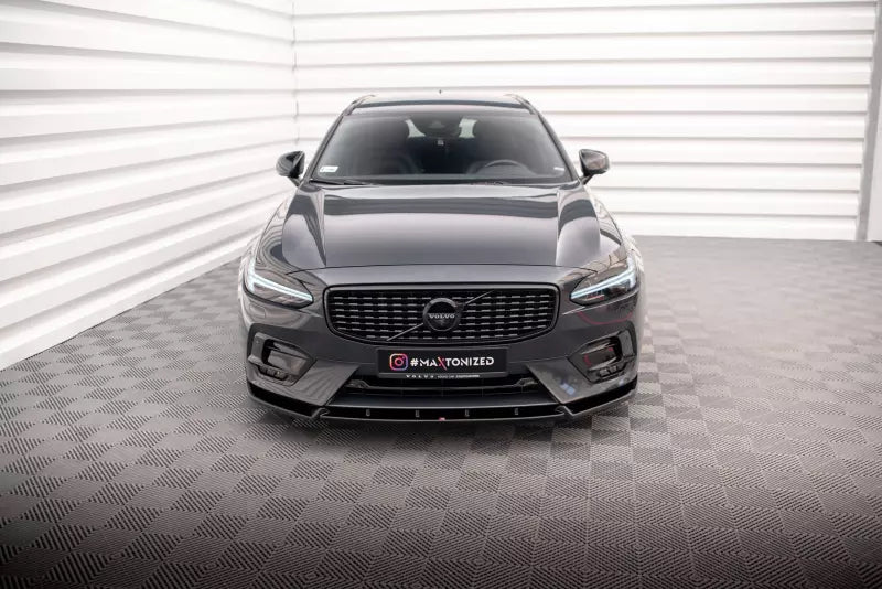 Maxton Design Frontlippe für Volvo V90 R-Design Mk2 Hochglanz schwarz – Ansicht 2