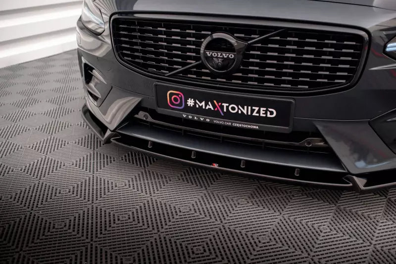 Maxton Design Frontlippe für Volvo V90 R-Design Mk2 Hochglanz schwarz – Ansicht 3