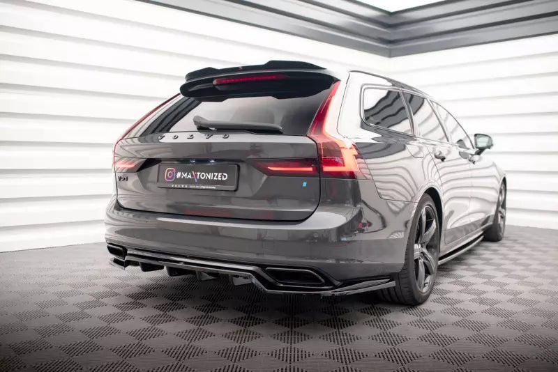 Maxton Design Heckdiffusor DTM Look für Volvo V90 R-Design Mk2 Hochglanz schwarz – Ansicht 1