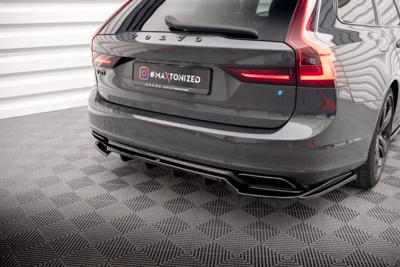 Maxton Design Heckdiffusor DTM Look für Volvo V90 R-Design Mk2 Hochglanz schwarz – Ansicht 2