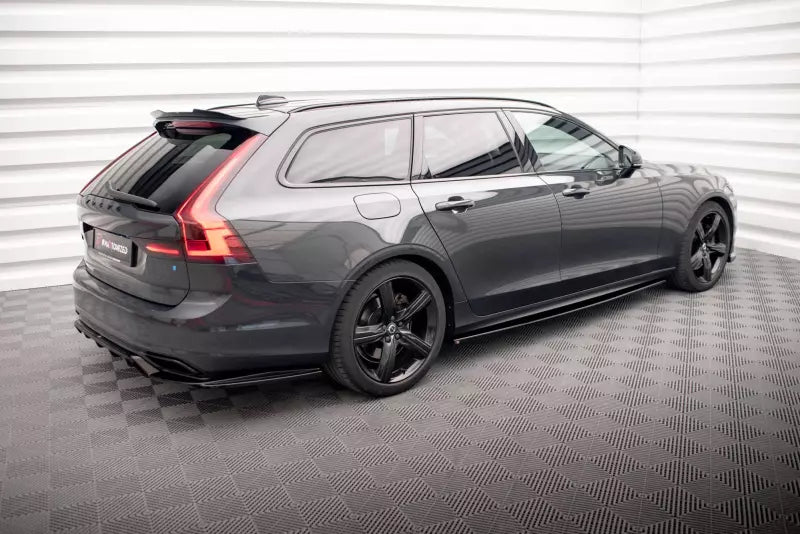 Maxton Design Seitenschweller (Paar) für Volvo V90 R-Design Mk2 Hochglanz schwarz – Ansicht 3