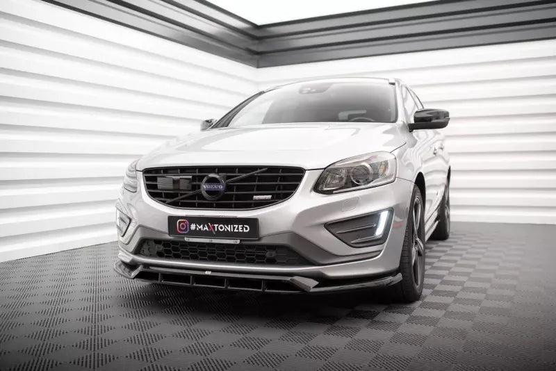 Maxton Design Frontlippe für Volvo XC60 R-Design Mk1 Facelift 2013-2017Hochglanz schwarz – Ansicht 1