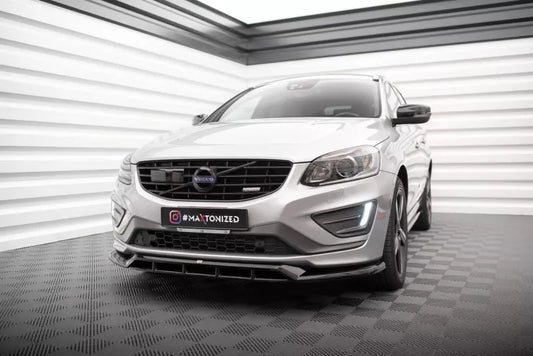 Maxton Design Frontlippe für Volvo XC60 R-Design Mk1 Facelift 2013-2017Hochglanz schwarz – Ansicht 1