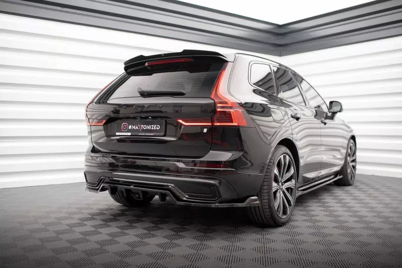 Maxton Design Heckdiffusor DTM Look für Volvo XC60 R-Design Mk2 Facelift 2021- Hochglanz schwarz – Ansicht 1