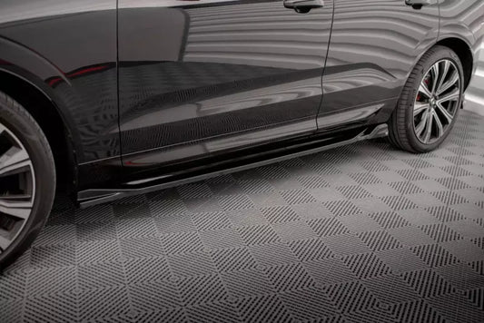 Maxton Design Seitenschweller (Paar) für Volvo XC60 R-Design Mk2 Facelift 2021- Hochglanz schwarz – Ansicht 1