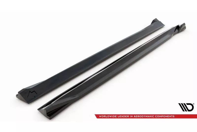 Maxton Design Seitenschweller (Paar) für Volvo XC60 R-Design Mk2 Facelift 2021- Hochglanz schwarz – Ansicht 4