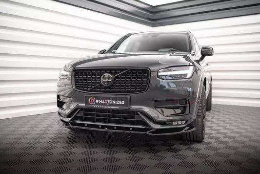 Maxton Design Frontlippe für Volvo XC90 R-Design Mk2 Facelift Hochglanz schwarz – Ansicht 1