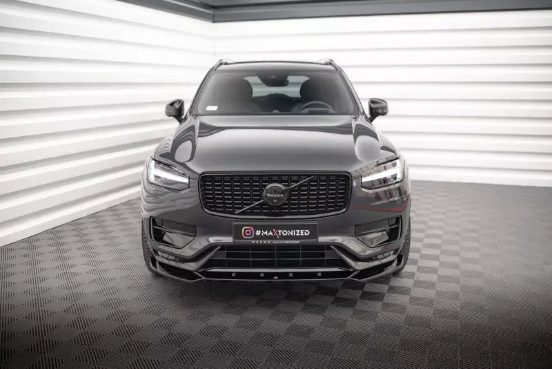 Maxton Design Frontlippe für Volvo XC90 R-Design Mk2 Facelift Hochglanz schwarz – Ansicht 2