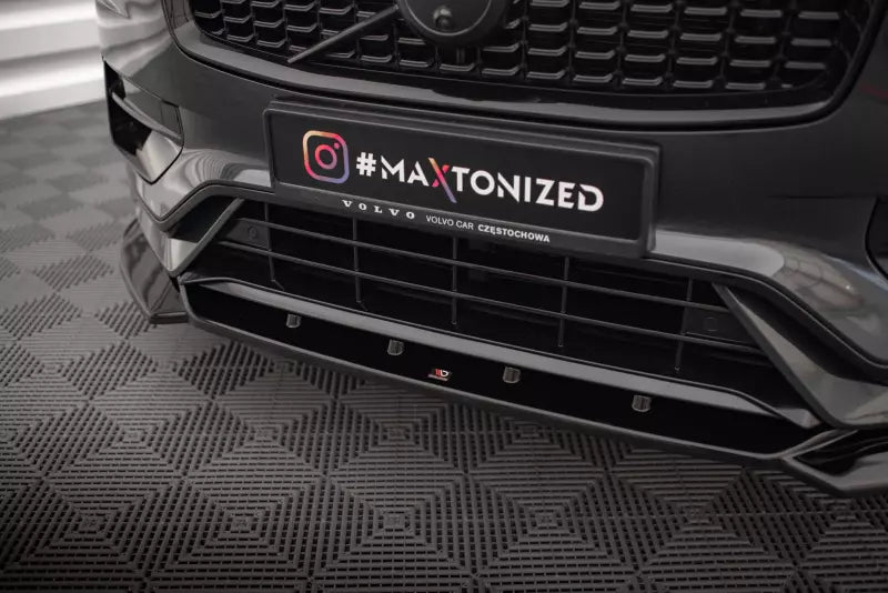 Maxton Design Frontlippe für Volvo XC90 R-Design Mk2 Facelift Hochglanz schwarz – Ansicht 3