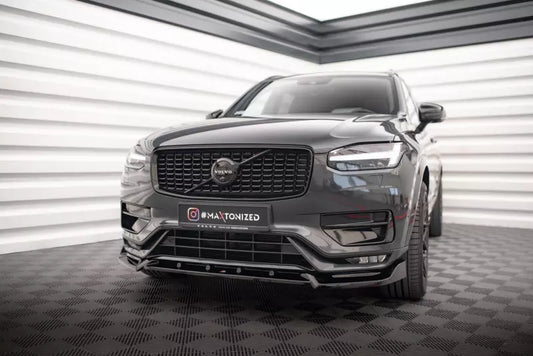 Maxton Design Frontlippe V.2 für Volvo XC90 R-Design Mk2 Facelift Hochglanz schwarz – Ansicht 1