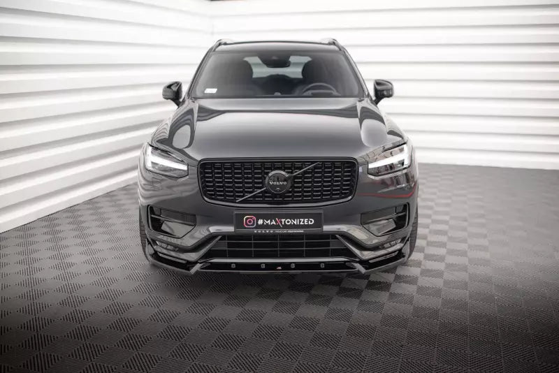 Maxton Design Frontlippe V.2 für Volvo XC90 R-Design Mk2 Facelift Hochglanz schwarz – Ansicht 2