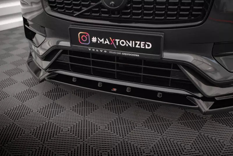 Maxton Design Frontlippe V.2 für Volvo XC90 R-Design Mk2 Facelift Hochglanz schwarz – Ansicht 3