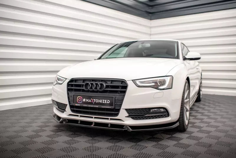 Maxton Design Frontlippe für Audi A5 Coupe B8 8T Facelift Hochglanz schwarz – Ansicht 1