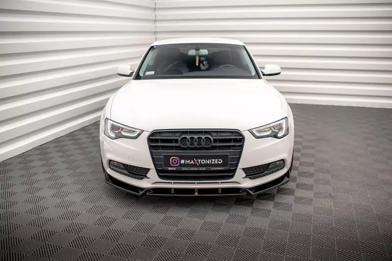 Maxton Design Frontlippe für Audi A5 Coupe B8 8T Facelift Hochglanz schwarz – Ansicht 2