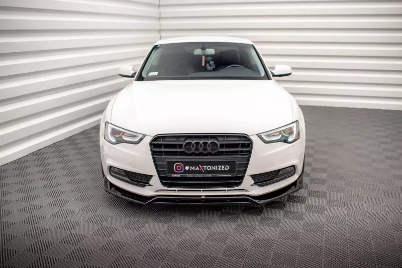 Maxton Design Frontlippe V.2 für Audi A5 Coupe B8 8T Facelift Hochglanz schwarz – Ansicht 2