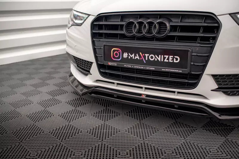 Maxton Design Frontlippe V.2 für Audi A5 Coupe B8 8T Facelift Hochglanz schwarz – Ansicht 3