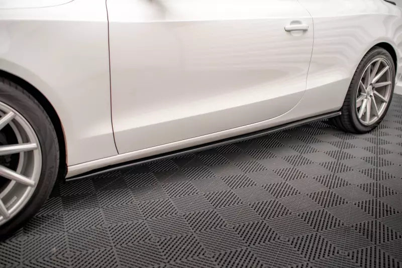 Maxton Design Seitenschweller (Paar) für Audi A5 / A5 S-Line / S5 Coupe B8 8T Hochglanz schwarz – Ansicht 1