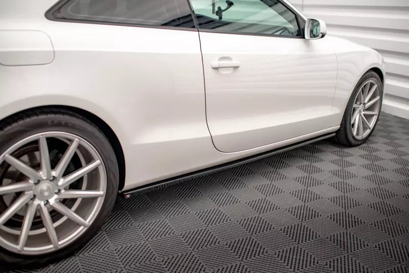 Maxton Design Seitenschweller (Paar) für Audi A5 / A5 S-Line / S5 Coupe B8 8T Hochglanz schwarz – Ansicht 2