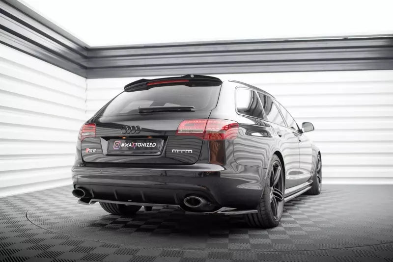 Maxton Design Heckspoiler Lippe für Audi RS6 Avant C6 Hochglanz schwarz – Ansicht 3