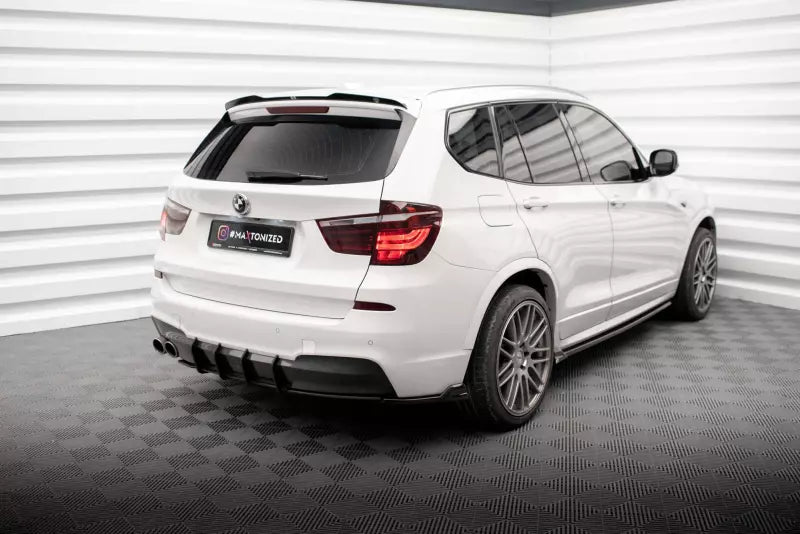 Maxton Design Heckspoiler Lippe für BMW X3 M-Paket F25 Hochglanz schwarz – Ansicht 2