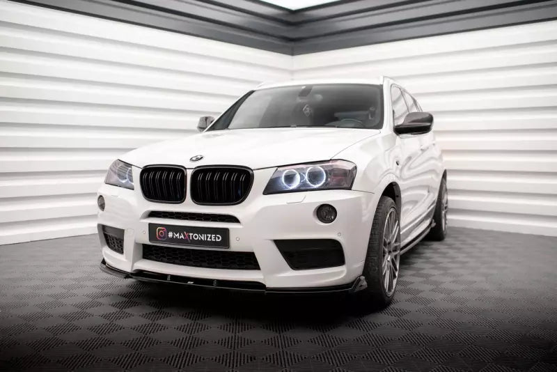Maxton Design Frontlippe für BMW X3 M-Paket F25 Hochglanz schwarz – Ansicht 1