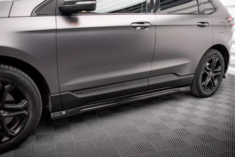 Maxton Design Seitenschweller (Paar) für Ford Edge Mk2 Hochglanz schwarz – Ansicht 1