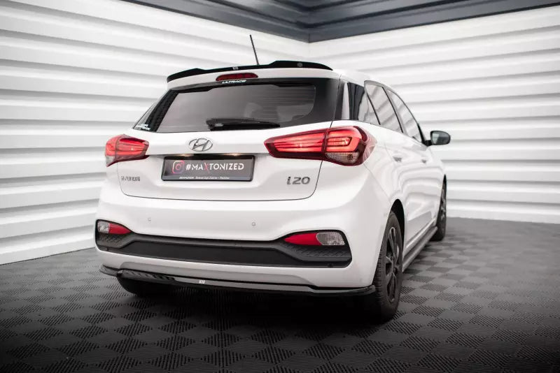 Maxton Design Heckspoiler Lippe für Hyundai I20 Mk2 Facelift Hochglanz schwarz – Ansicht 2