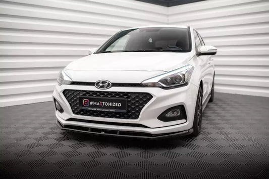 Maxton Design Frontlippe für Hyundai I20 Mk2 Facelift Hochglanz schwarz – Ansicht 1