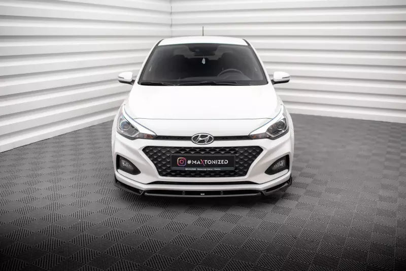 Maxton Design Frontlippe V.2 für Hyundai I20 Mk2 Facelift Hochglanz schwarz – Ansicht 2