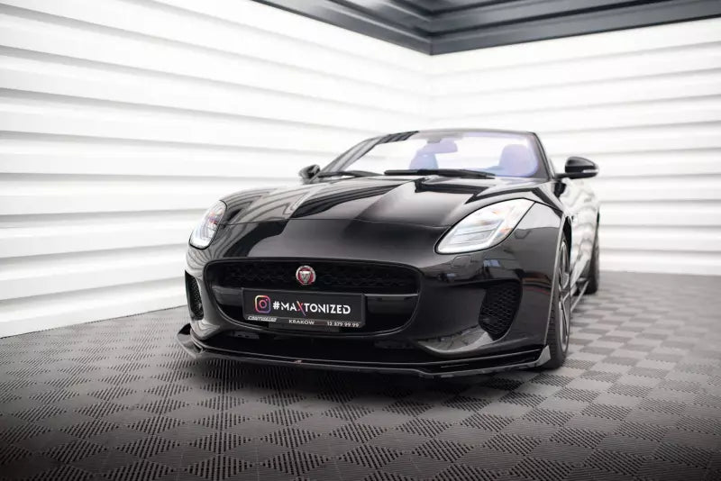 Maxton Design Frontlippe V.2 für Jaguar F-Type Mk1 Facelift Hochglanz schwarz – Ansicht 1