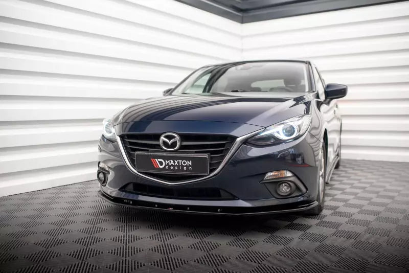 Maxton Design Frontlippe für Mazda 3 Mk3 Hochglanz schwarz – Ansicht 1
