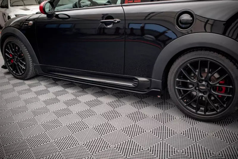 Maxton Design Seitenschweller (Paar) für Mini Cooper John Cooper Works R56 Hochglanz schwarz – Ansicht 1