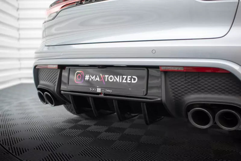 Maxton Design Heckdiffusor für Porsche Macan Mk2 Hochglanz schwarz – Ansicht 2