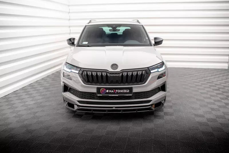 Maxton Design Frontlippe für Skoda Karoq Sportline Mk1 Facelift Hochglanz schwarz – Ansicht 2