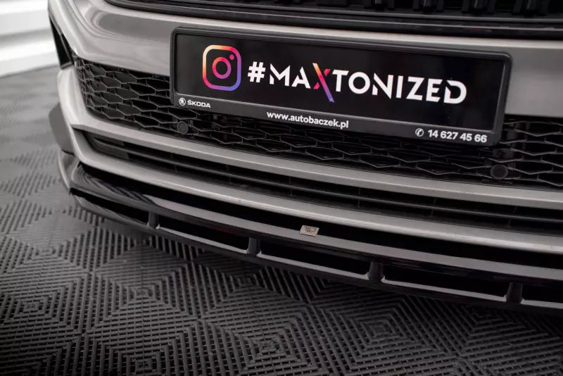 Maxton Design Frontlippe für Skoda Karoq Sportline Mk1 Facelift Hochglanz schwarz – Ansicht 3