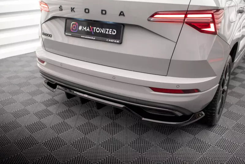Maxton Design Heckdiffusor DTM Look für Skoda Karoq Sportline Mk1 Facelift Hochglanz schwarz – Ansicht 1